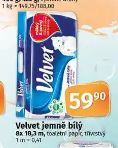 Coop Velvet jemně bílý toaletní papír nabídka