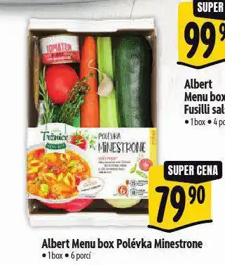 Albert Menu box polévka minestrone nabídka