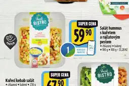 Albert Salát hummus s kuřetem a rajčatovým pestem nabídka