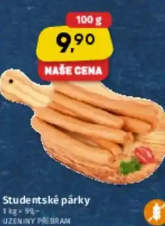 Coop Studentské párky nabídka