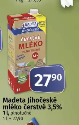 COOP TIP Madeta Jihočeské mléko čerstvé 3,5% nabídka