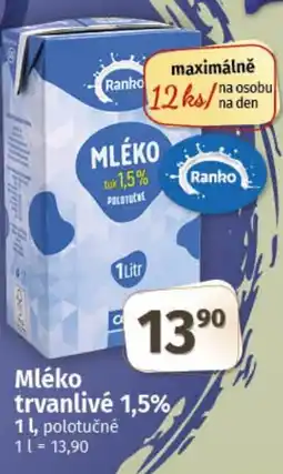 COOP TIP Mléko trvanlivé 1,5% nabídka