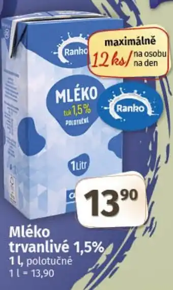 COOP TIP Mléko trvanlivé 1,5% nabídka