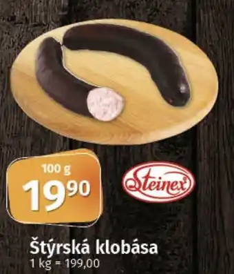 COOP TIP Štýrská klobása nabídka