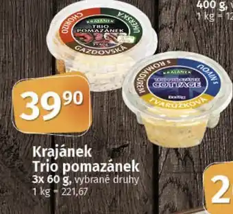 COOP TIP Krajánek Trio pomazánek nabídka