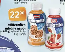 COOP TIP Müllermilch mléčný nápoj nabídka