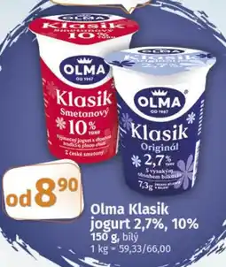 COOP TIP Olma Klasik jogurt 2,7%, 10% nabídka