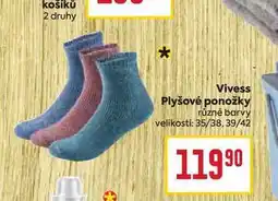 Billa Vivess Plyšové ponožky různé barvy velikosti: 35/38, 39/42 nabídka