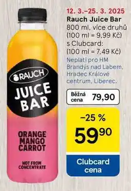 Tesco Rauch Juice Bar, 800 ml, více druhů nabídka