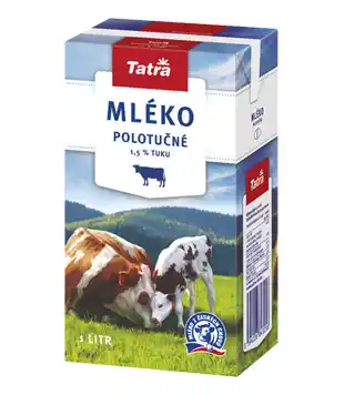 Billa Tatra trvanlivé mléko polotučné 1,5 % (kvádr) nabídka