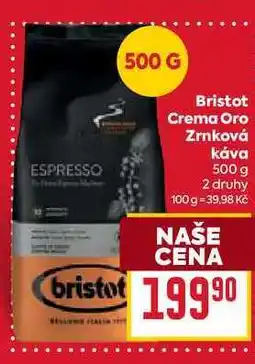 Billa Bristot Crema Oro Zrnková Káva 500g nabídka