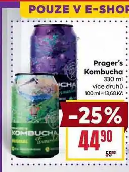 Billa Prager's Kombucha 330 ml nabídka