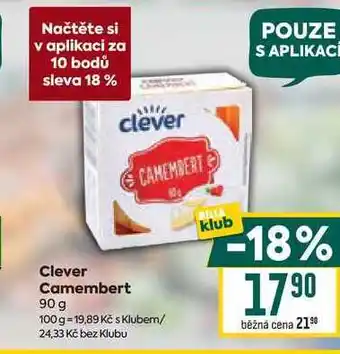 Billa Clever Camembert 90 g nabídka