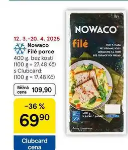 Tesco Nowaco Filé porce, 400 g, bez kostí nabídka