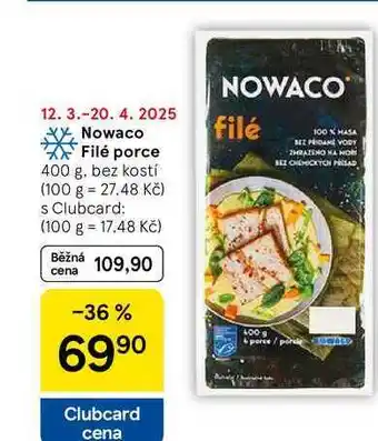 Tesco Nowaco Filé porce, 400 g, bez kostí nabídka