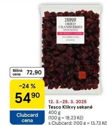 Tesco Tesco Klikvy sekané, 400 g nabídka