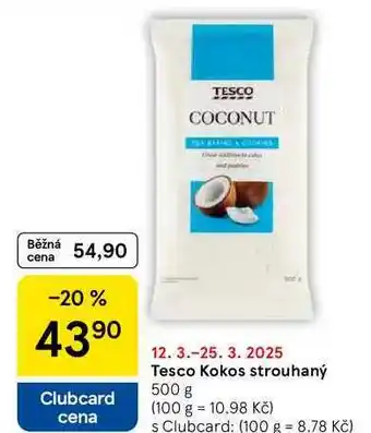 Tesco Tesco Kokos strouhaný, 500 g nabídka