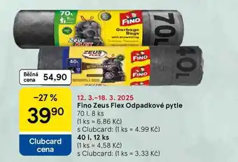 Tesco Fino Zeus Flex Odpadkové pytle, 70 l, 8 ks nabídka