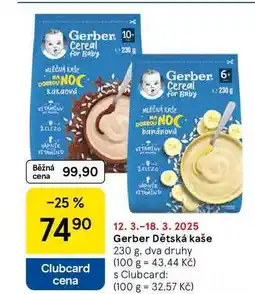 Tesco Gerber Dětská kaše, 230 g nabídka