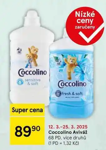 Tesco Coccolino fresh & soft, 68 PD. více druhů nabídka