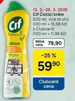 Tesco Cif Čisticí krém 500 ml, více druhů nabídka