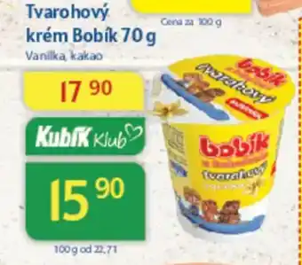 Kubík potraviny Tvarohový krém Bobík nabídka