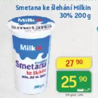 Kubík potraviny Smetana ke šlehání Milkin 30% nabídka