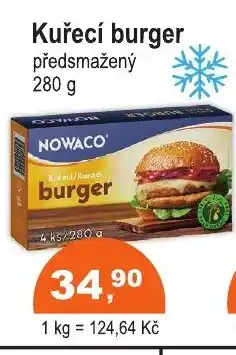 COOP DISKONT NOWACO Kuřecí burger nabídka