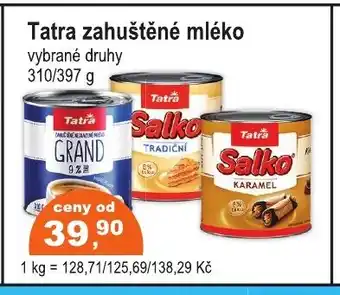 COOP DISKONT Tatra zahuštěné mléko nabídka