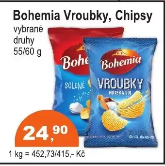 COOP DISKONT Bohemia Vroubky, Chipsy nabídka