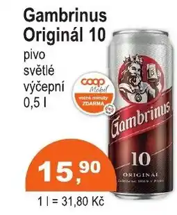 COOP DISKONT Gambrinus Originál 10 nabídka