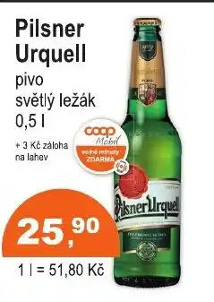 COOP DISKONT Pilsner Urquell nabídka