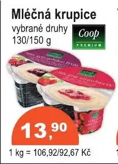 COOP DISKONT Mléčná krupice nabídka