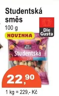 COOP DISKONT Studentská směs nabídka