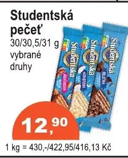 COOP DISKONT Studentská pečeť' nabídka