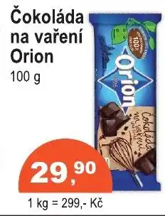 COOP DISKONT Čokoláda na vaření Orion nabídka