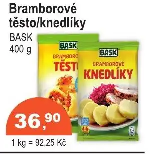 COOP DISKONT BASK Bramborové těsto/knedlíky nabídka