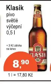 COOP DISKONT KLASIK pivo nabídka