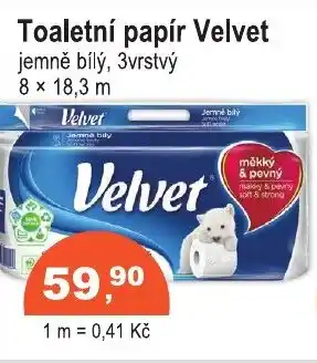 COOP DISKONT Toaletní papír Velvet nabídka