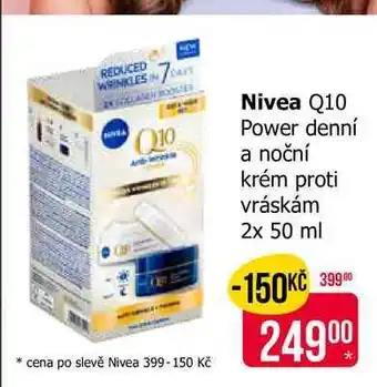 Teta Nivea Q10 Power denní a noční krém proti vráskám 2x 50 ml nabídka