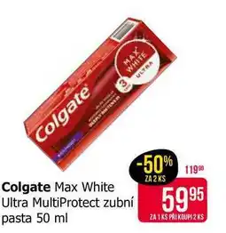 Teta Colgate Max White Ultra MultiProtect zubní pasta 50 ml nabídka