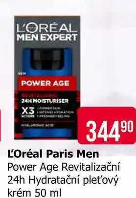 Teta L'Oréal Paris Men Power Age Revitalizační 24h Hydratační pleťový krém 50 ml nabídka