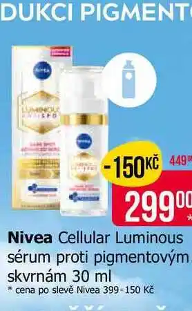 Teta Nivea Cellular Luminous sérum proti pigmentovým skvrnám 30 ml nabídka