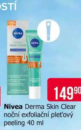 Teta Nivea Derma Skin Clear noční exfoliační pleťový peeling 40 ml nabídka