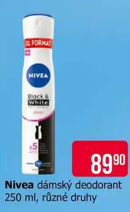 Teta NIVEA dámský deodorant 250 ml, různé druhy nabídka