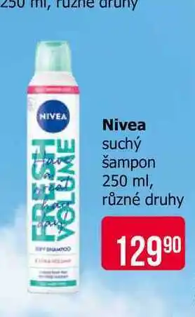 Teta Nivea suchý šampon 250 ml, vybrané druhy nabídka