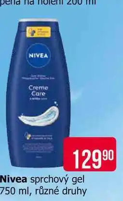 Teta Nivea sprchový gel 750 ml, různé druhy nabídka