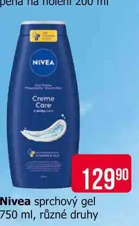 Teta Nivea sprchový gel 750 ml, různé druhy nabídka