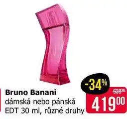 Teta Bruno Banani dámská nebo pánská EDT 30 ml, různé druhy nabídka