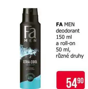 Teta FA MEN deodorant 150 ml a roll-on 50 ml, různé druhy 48h 5490 nabídka